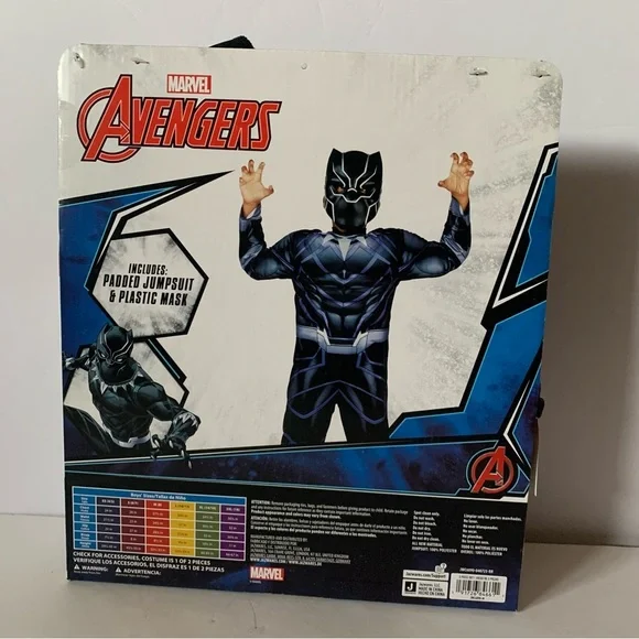 NIB. MARVEL Kids Black Panther Costume - Picture 5 of 7